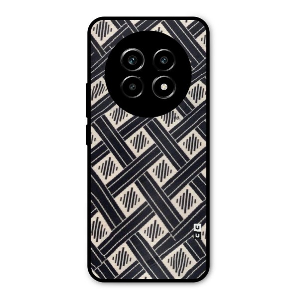 Black Beige Criscros Metal Back Case for Realme 13 Pro