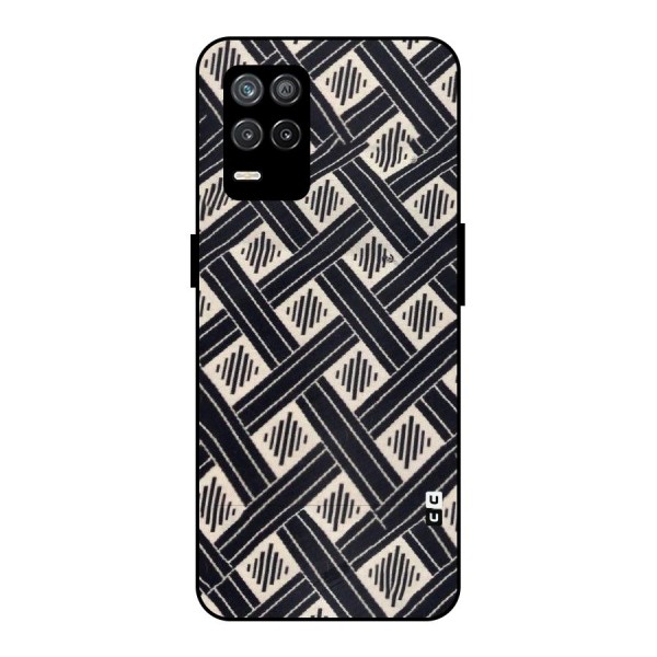 Black Beige Criscros Metal Back Case for Realme 9 5G