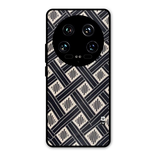 Black Beige Criscros Metal Back Case for Xiaomi 14 Ultra