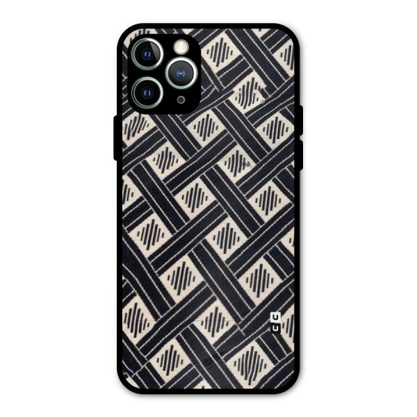 Black Beige Criscros Metal Back Case for iPhone 11 Pro Max