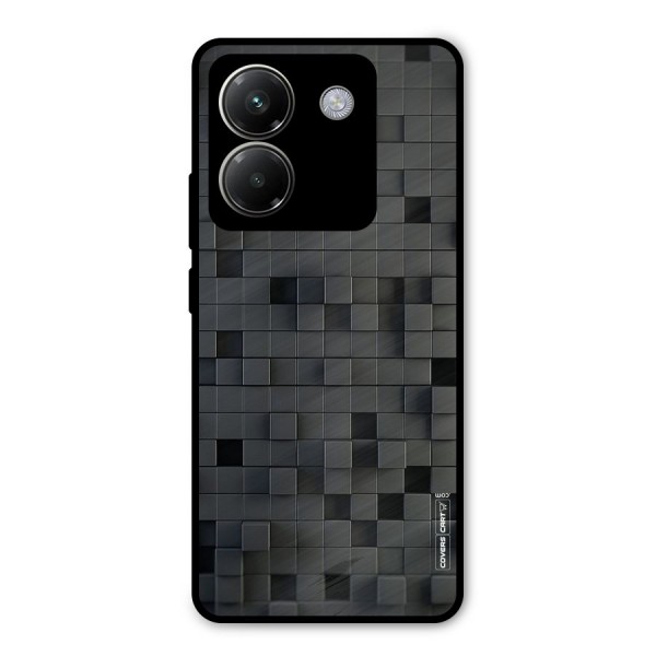 Black Bricks Metal Back Case for Poco M7 Pro 5G