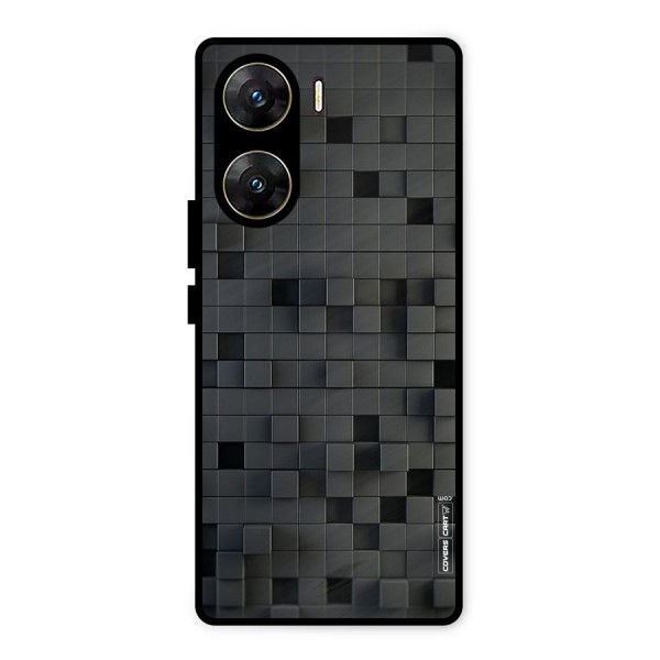 Black Bricks Metal Back Case for Vivo V29e