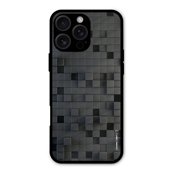 Black Bricks Metal Back Case for iPhone 16 Pro Max