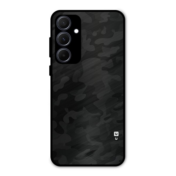 Black Camouflage Metal Back Case for Galaxy A35