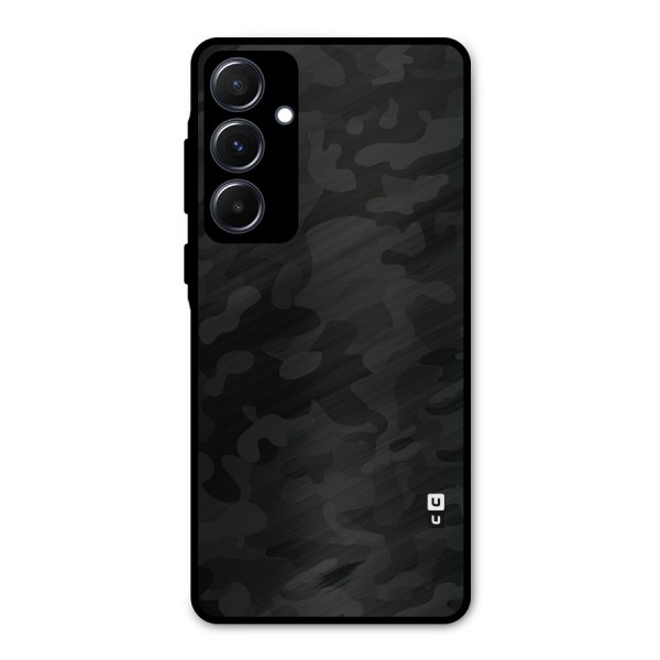Black Camouflage Metal Back Case for Galaxy A55