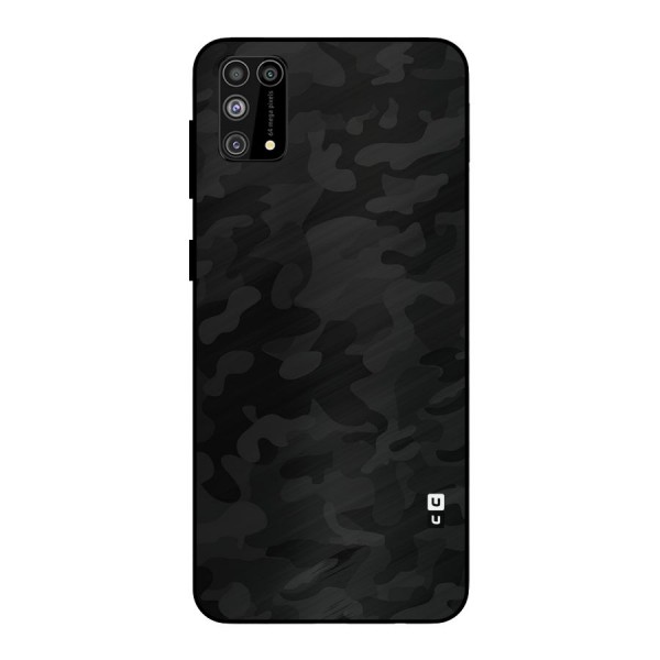 Black Camouflage Metal Back Case for Galaxy M31