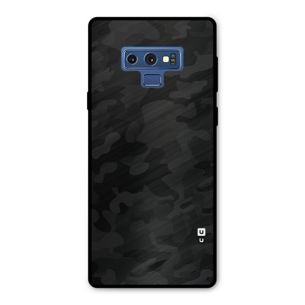 Black Camouflage Metal Back Case for Galaxy Note 9