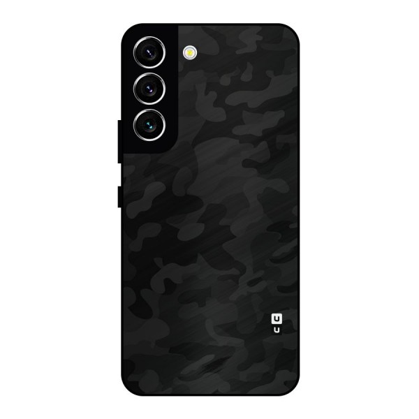Black Camouflage Metal Back Case for Galaxy S22 5G