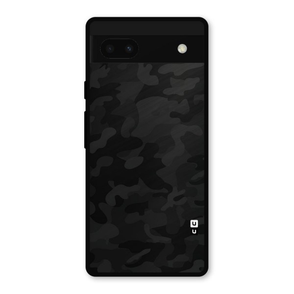 Black Camouflage Metal Back Case for Google Pixel 6a