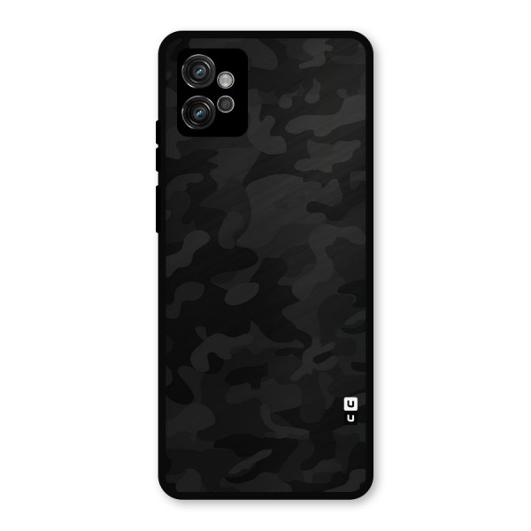 Black Camouflage Metal Back Case for Moto G32