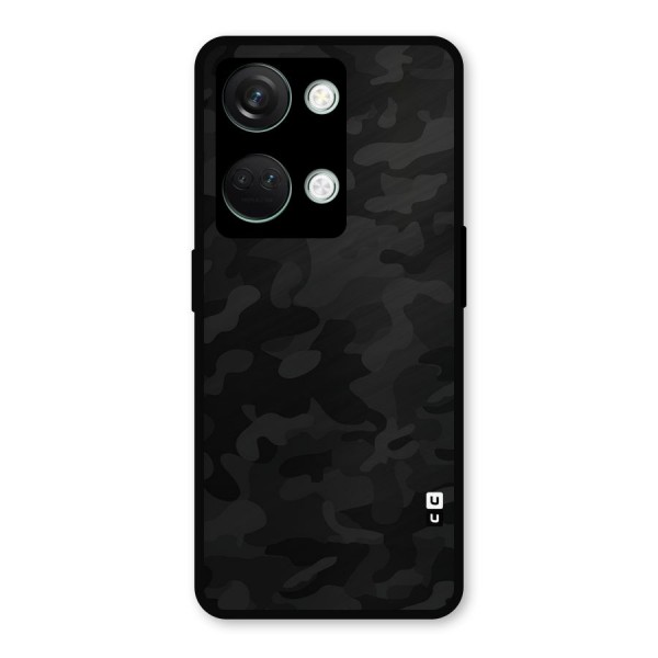 Black Camouflage Metal Back Case for OnePlus Nord 3