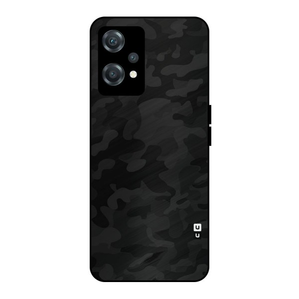 Black Camouflage Metal Back Case for OnePlus Nord CE 2 Lite 5G