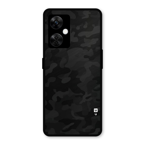 Black Camouflage Metal Back Case for OnePlus Nord CE 3 Lite