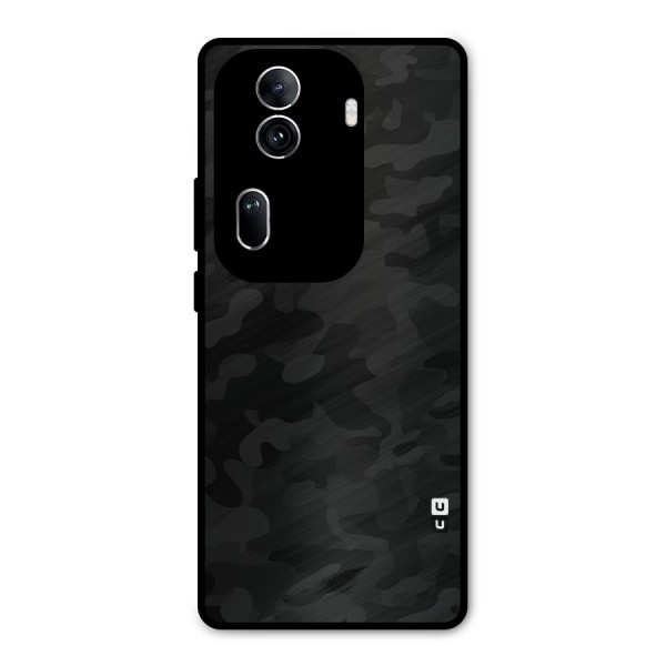 Black Camouflage Metal Back Case for Oppo Reno11 Pro 5G