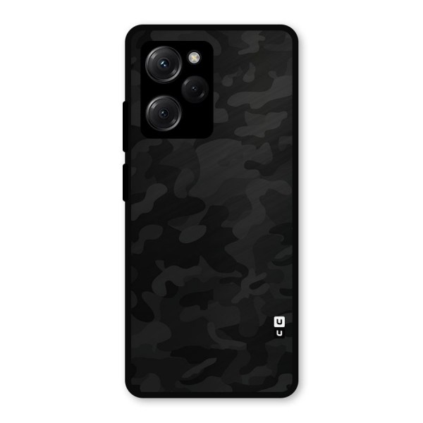 Black Camouflage Metal Back Case for Poco X5 Pro