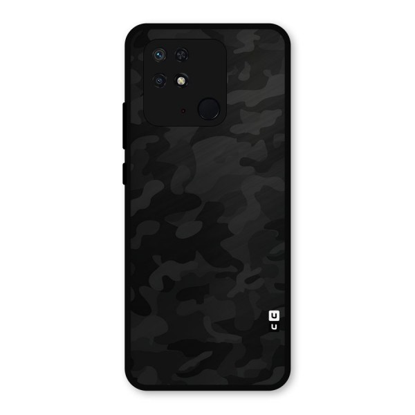 Black Camouflage Metal Back Case for Redmi 10 Power