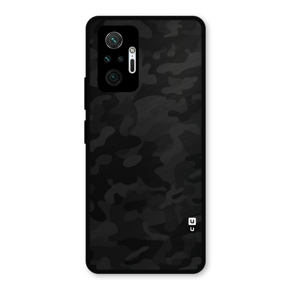 Black Camouflage Metal Back Case for Redmi Note 10 Pro