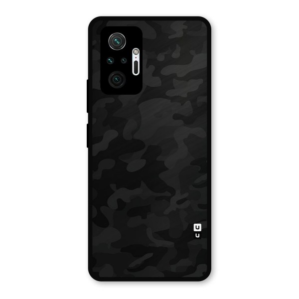 Black Camouflage Metal Back Case for Redmi Note 10 Pro Max