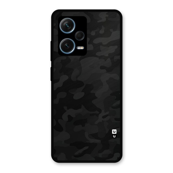Black Camouflage Metal Back Case for Redmi Note 12 Pro Plus 5G