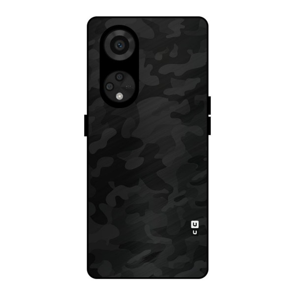 Black Camouflage Metal Back Case for Reno8 T 5G