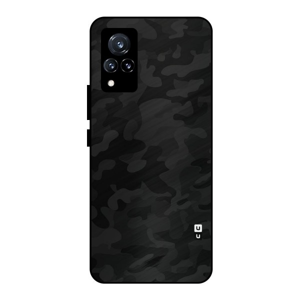 Black Camouflage Metal Back Case for Vivo V21 5G