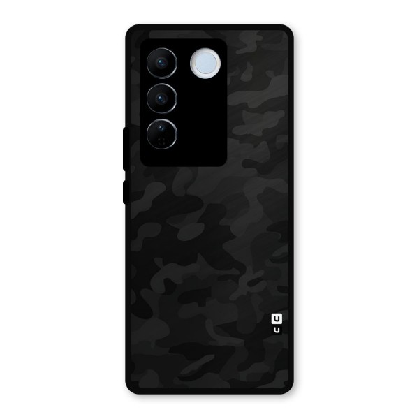 Black Camouflage Metal Back Case for Vivo V27