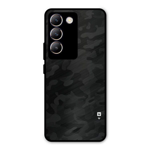 Black Camouflage Metal Back Case for Vivo Y200e