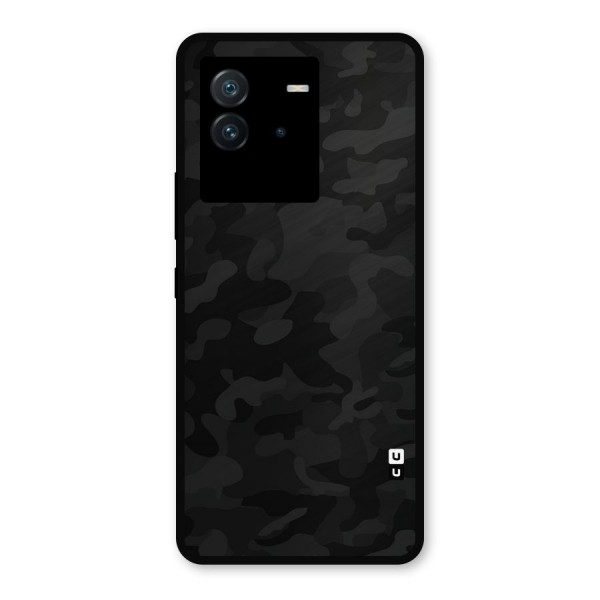Black Camouflage Metal Back Case for iQOO Neo 6 5G