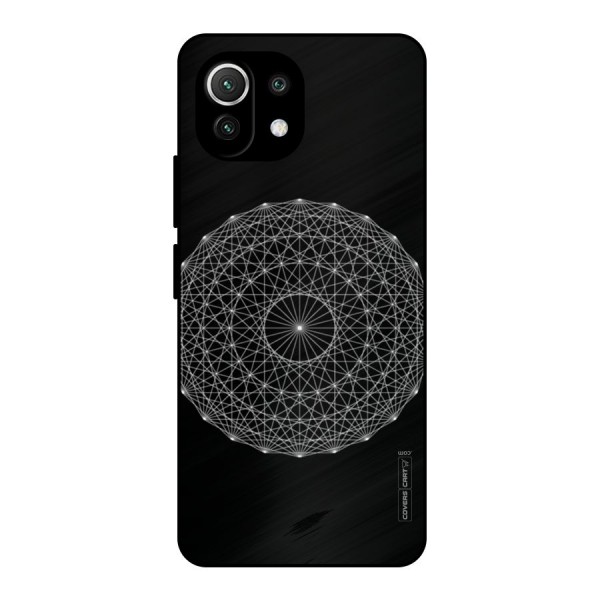 Black Clipart Metal Back Case for Mi 11 Lite