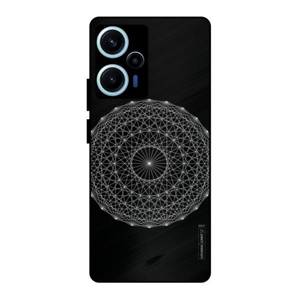 Black Clipart Metal Back Case for Poco F5