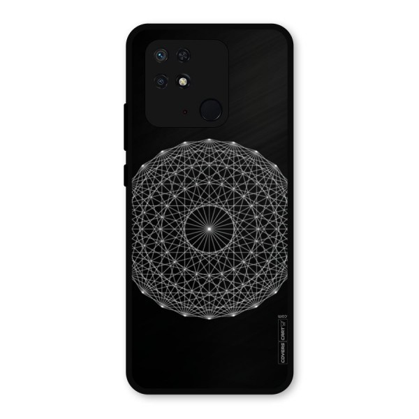 Black Clipart Metal Back Case for Redmi 10 Power