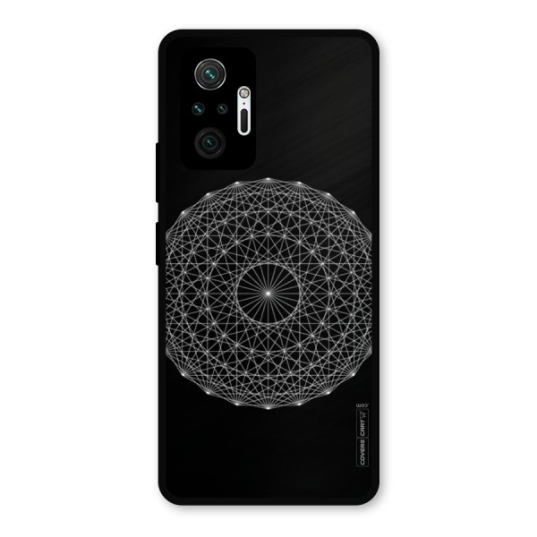 Black Clipart Metal Back Case for Redmi Note 10 Pro Max