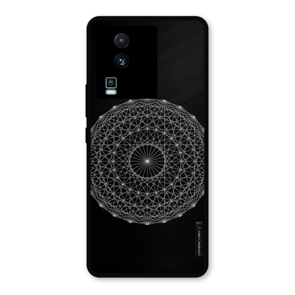 Black Clipart Metal Back Case for iQOO Neo 7 Pro