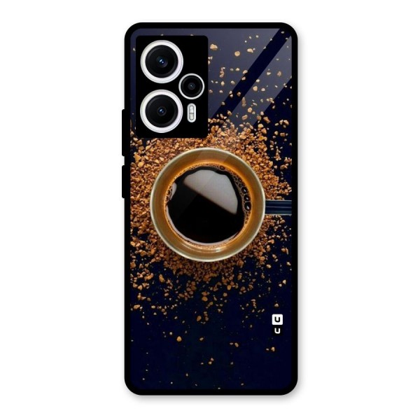 Black Coffee Glass Back Case for Poco F5