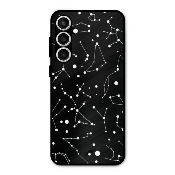 Black Constellation Pattern Metal Back Case for Galaxy S23 FE