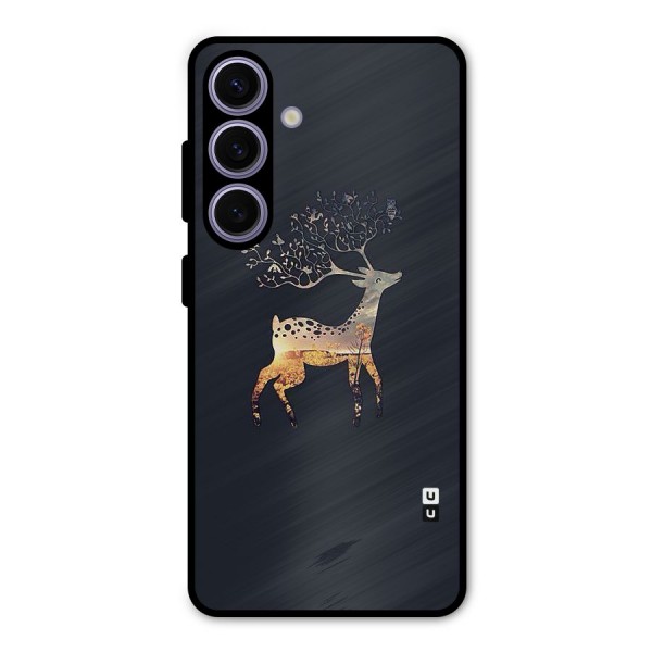 Black Deer Metal Back Case for Galaxy S24
