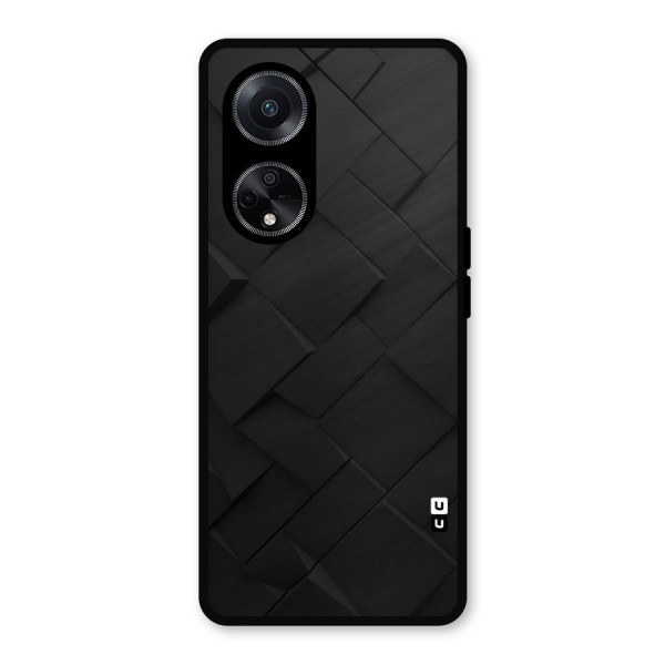 Black Elegant Design Metal Back Case for Oppo F23
