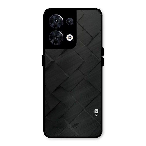 Black Elegant Design Metal Back Case for Oppo Reno8 5G