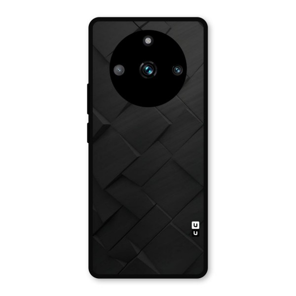Black Elegant Design Metal Back Case for Realme 11 Pro Plus