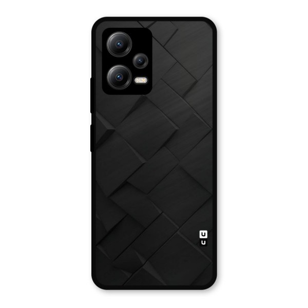 Black Elegant Design Metal Back Case for Redmi Note 12 5G