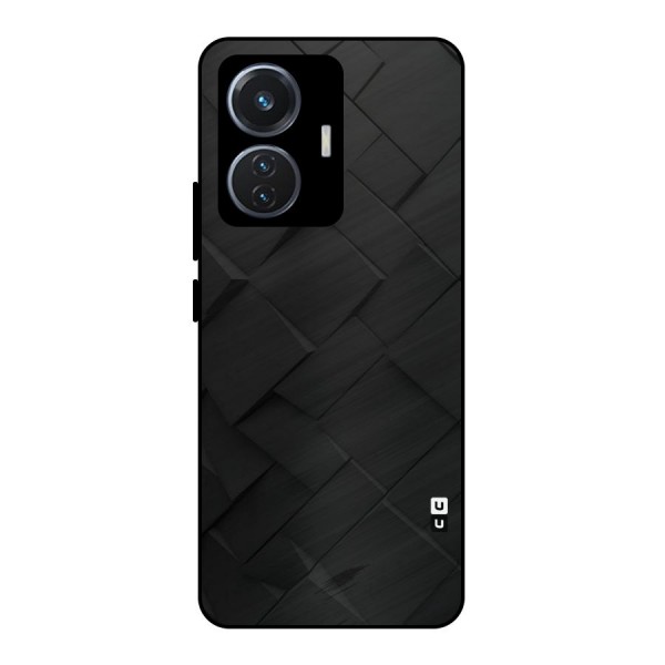 Black Elegant Design Metal Back Case for iQOO Z6 44W