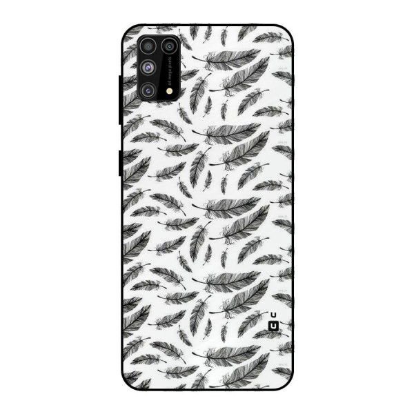 Black Feather Metal Back Case for Galaxy F41