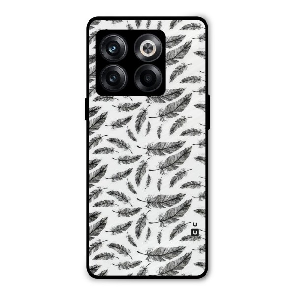 Black Feather Metal Back Case for OnePlus 10T