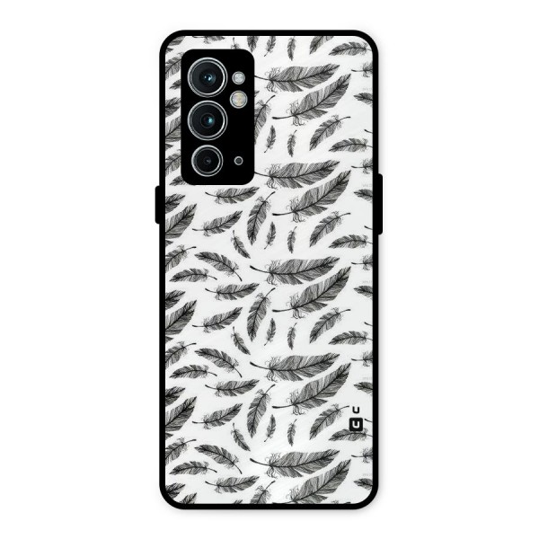 Black Feather Metal Back Case for OnePlus 9RT 5G