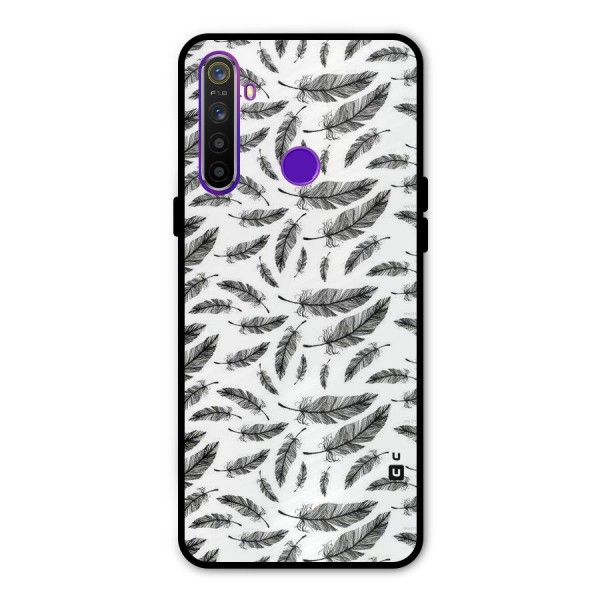 Black Feather Metal Back Case for Realme Narzo 10