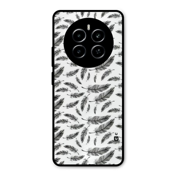 Black Feather Metal Back Case for Realme P1