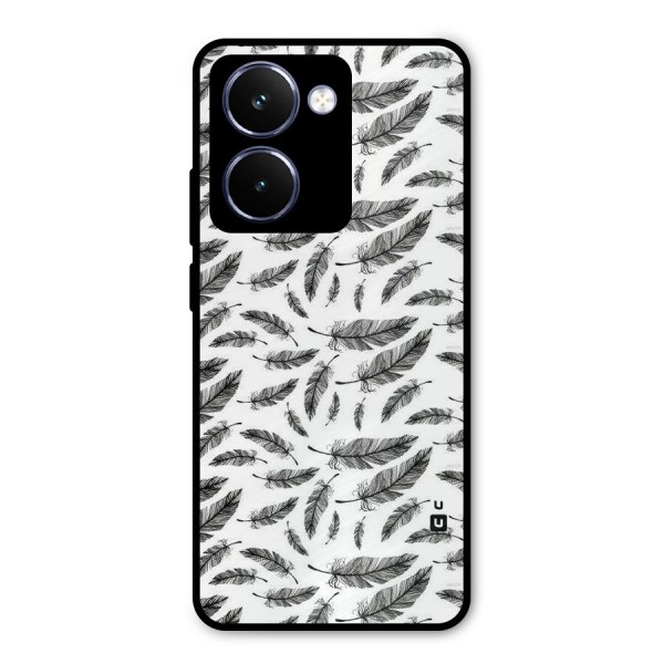 Black Feather Metal Back Case for Realme P3 Ultra
