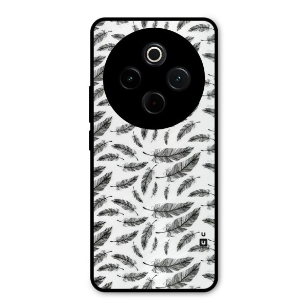 Black Feather Metal Back Case for Vivo T4