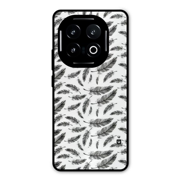 Black Feather Metal Back Case for iQOO 13