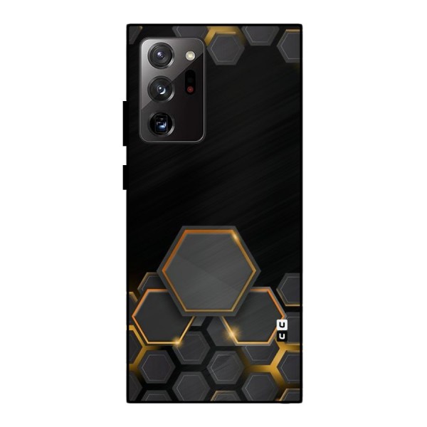 Black Gold Hexa Metal Back Case for Galaxy Note 20 Ultra 5G